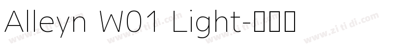 Alleyn W01 Light字体转换